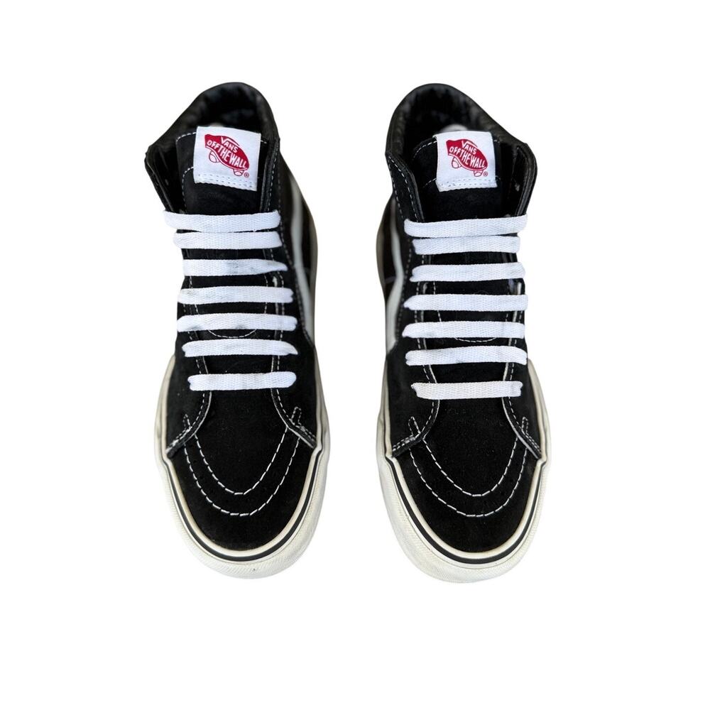 Vans Sk8-Hi Black High Top Sneakers Sz Unisex M7.5/W9 Suede/Canvas EUC
